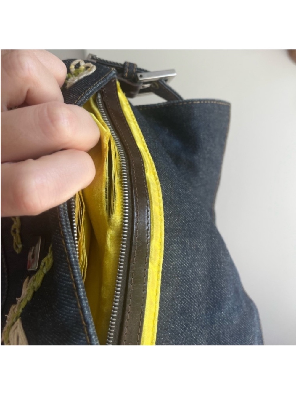 Fendi Denim Baguette Bag - Picture 9 of 12